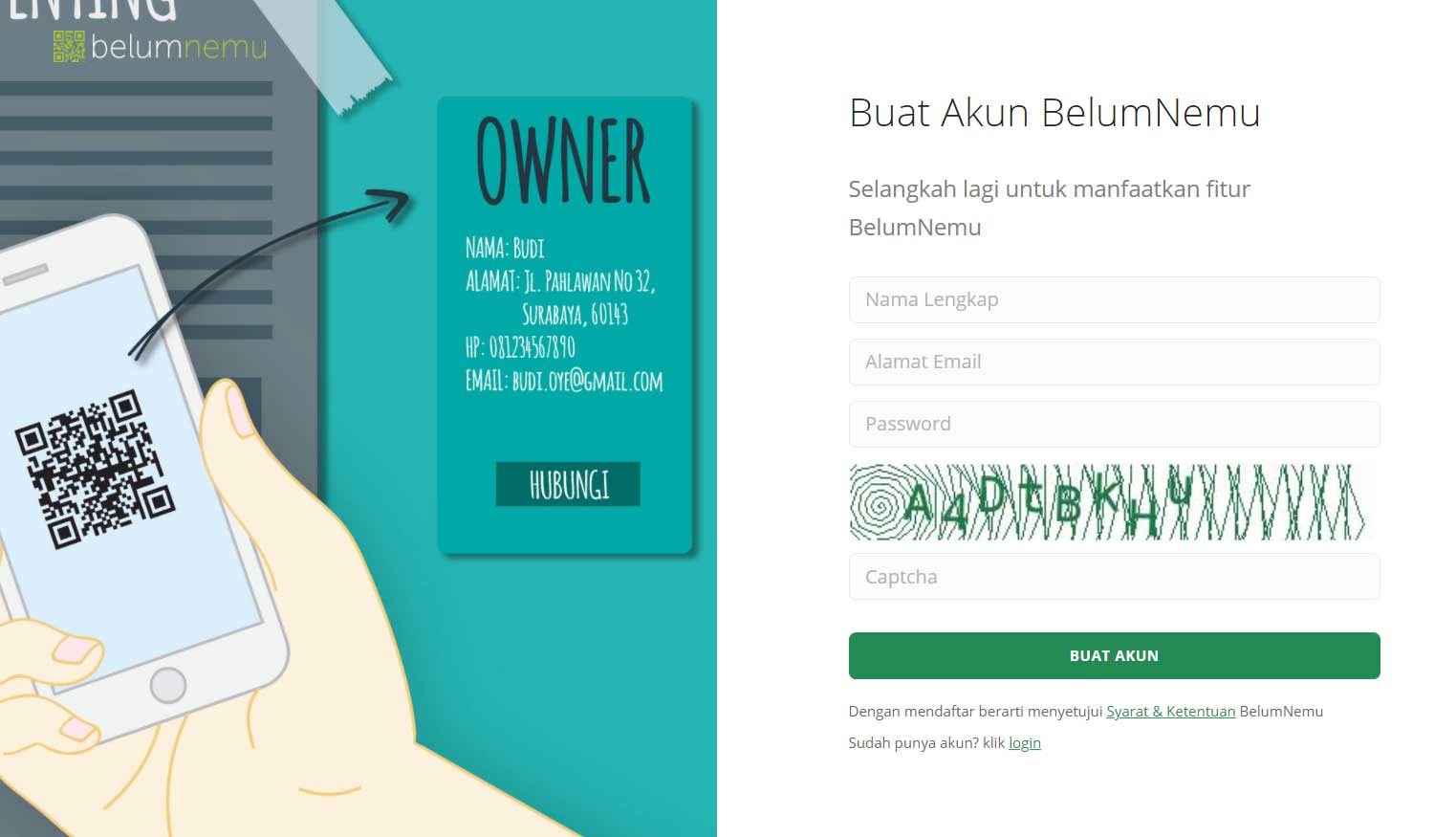 Registrasi Belum Nemu